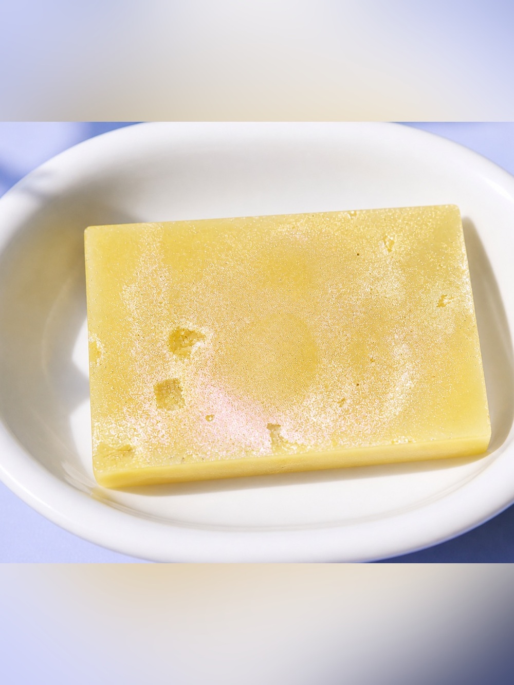 Lavender soap w shimmer handmade goat milk & oatmeal butter 2x3in 6oz